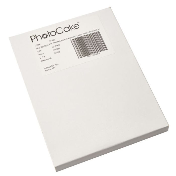 EDIBLE PAPER - PRINTABLE BLANK MERCHANDISING LABELS - 100/PKG